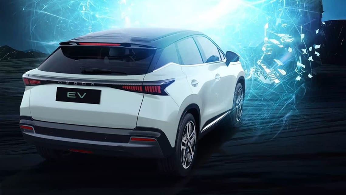 L'Omoda 5 BEV dispose d'une batterie de 61 kWh et d'une autonomie revendiquée d'environ 450 km.