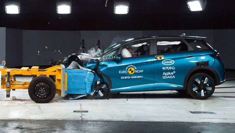 La berline BYD Dolphin, qui démarre à partir de 38 890 $ avant les frais routiers, a obtenu un mélange de "Protection « bonne » et « adéquate » pour les occupants adultes.
