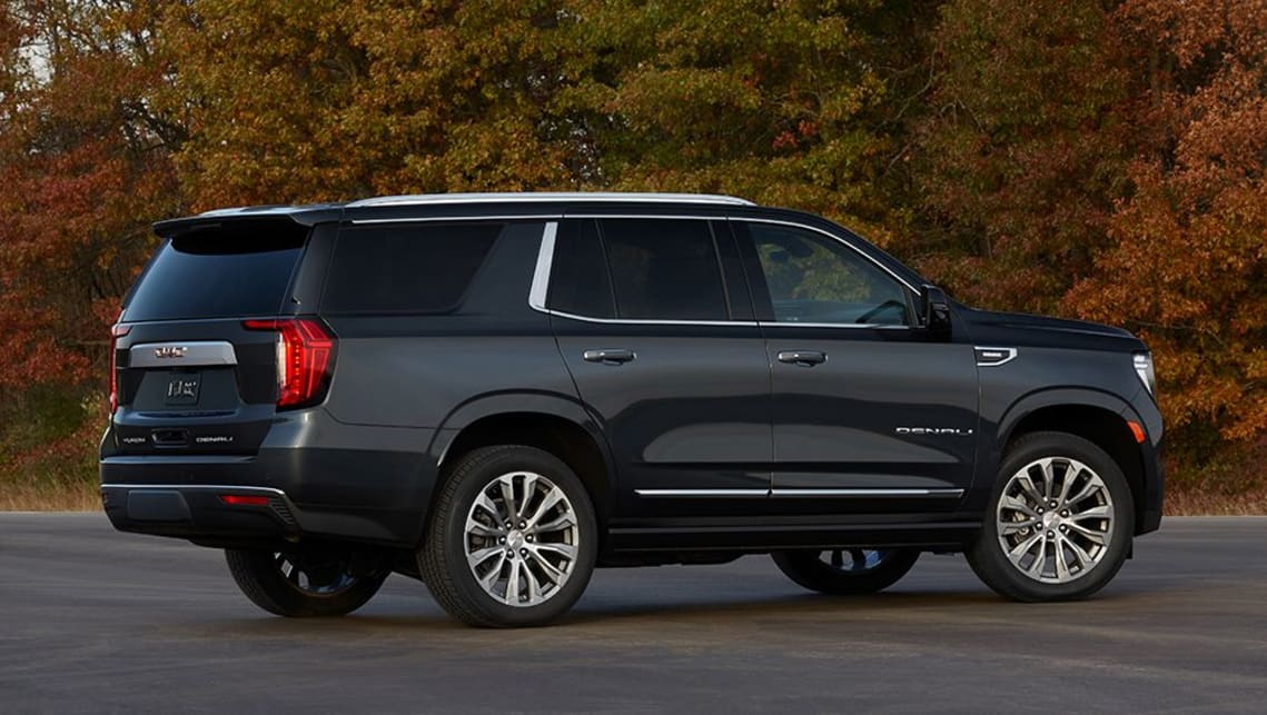 Aux États-Unis, le GMC Yukon a été utilisé par des agences fédérales telles que les services secrets ainsi que par d'anciens présidents.  (Modèle MY21 illustré)