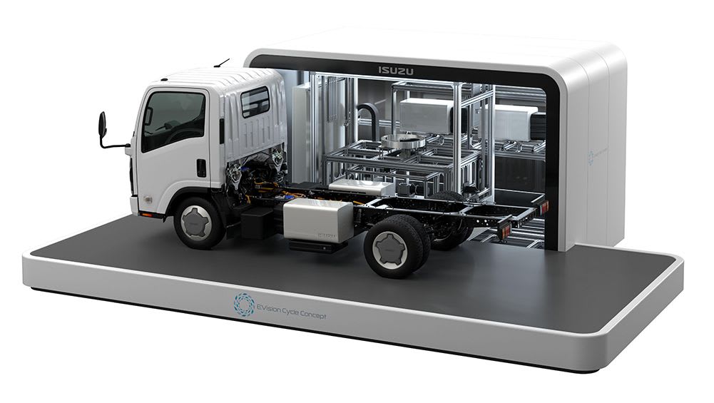 La technologie d’échange de batterie pour véhicules électriques peut-elle accélérer l’adoption des camions électriques ?  Isuzu le pense - Actualité automobile