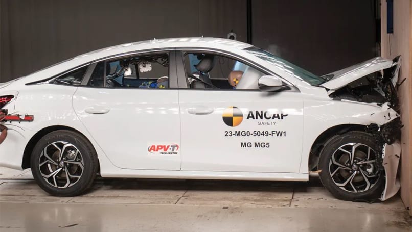 Récemment, la berline MG5 a reçu une note de zéro étoile.