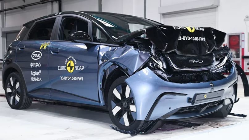 Le BYD Dolphin, de fabrication chinoise, a obtenu cinq étoiles.