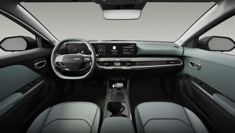 À l'intérieur, le K4 a un look très « Kia moderne ».