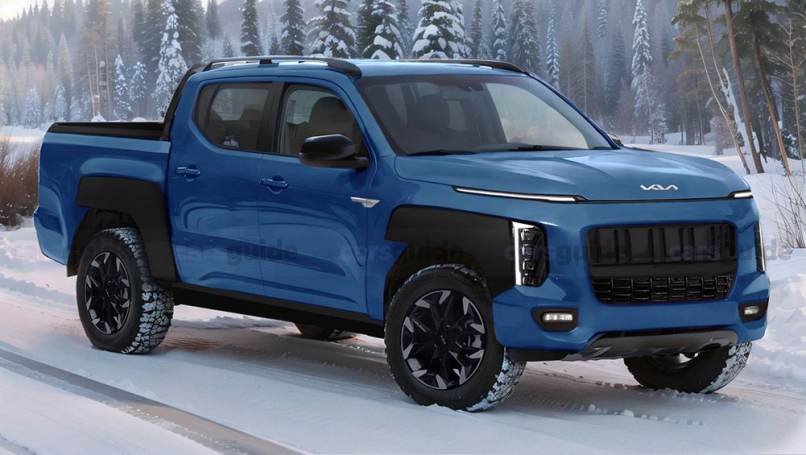 Kia s'apprête à lancer son tout premier véhicule à double cabine sur le marché australien. (Image : Thanos Pappas)