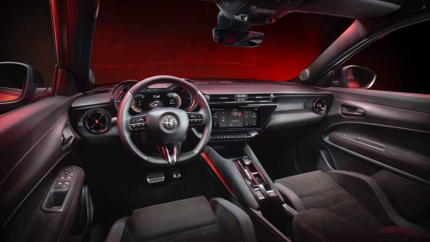 Intérieur de l'Alfa Romeo Junior Veloce.