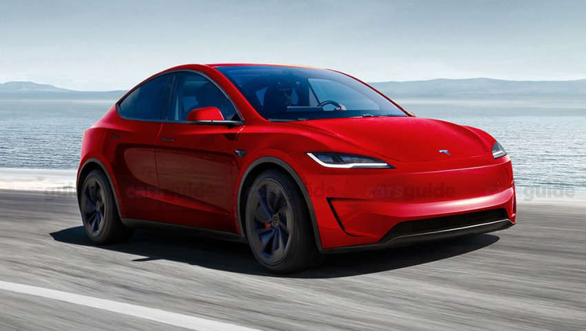 Rendu de la Tesla Model Y (image : Thanos Pappas)