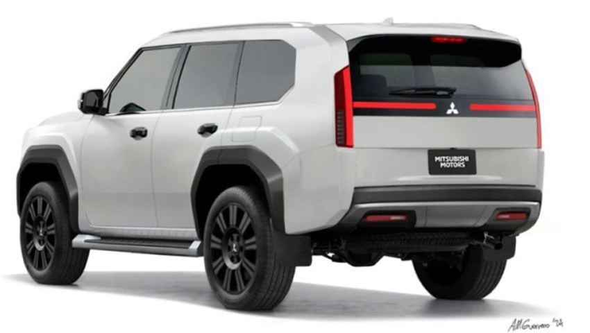 Rendu du Mitsubishi Pajero Sport 2025 (Image : Andrew Guerrero)