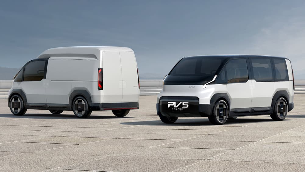 Une première marque pour un véhicule utilitaire révolutionnaire ? L'attaque commerciale en deux volets de Kia commence avec Tasman et s'intensifie cette année avec le fourgon électrique modulaire PV5 pour rivaliser avec le LDV eDeliver 7, Hyundai Staria, Toyota Hiace et Ford Transit Custom - Car News